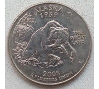 США 25 центов 2008. Штаты и территории. Аляска 