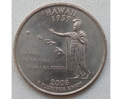 США 25 центов 2008 Гавайи 