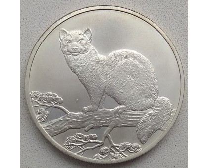 3 рубля 1995. Соболь серебро