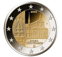Германия 2 евро 2013. Монастырь Маульбронн, Баден-Вюртемберг