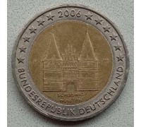 Германия 2 евро 2006. Голштинские ворота в Любеке, Шлезвиг-Гольштейн