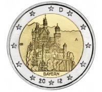 Германия 2 евро 2012. Замок Нойшванштайн, Бавария