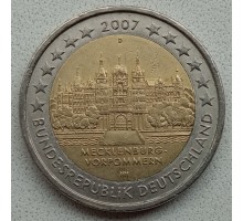 Германия 2 евро 2007. Шверинский Замок, Мекленбург-Передняя Померания