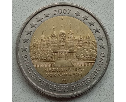 Германия 2 евро 2007. Шверинский Замок, Мекленбург-Передняя Померания