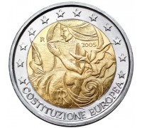 Италия 2 евро 2005. 1 год с момента подписания европейской Конституции