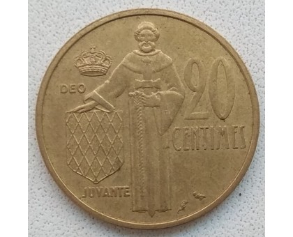 Монако 20 сантимов 1962-1995