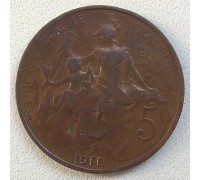 Франция 5 сантимов 1911