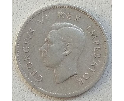 ЮАР 3 пенса 1943 серебро