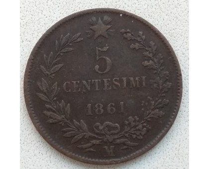 Италия 5 чентезимо 1861 (RS01)