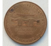 Жетон-медаль Германия, Гамбург. Строительство канала на Эльбе 1968-1975 (047)