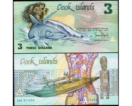 Остров Кука 3 доллара 1987