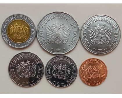 Боливия 2012-2017. Набор 6 монет