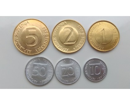 Словения 1992-2001. Набор 6 монет