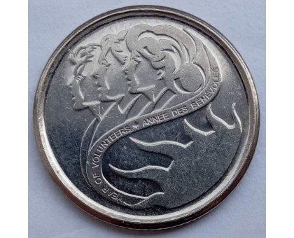 Канада 10 центов 2001. Международный год добровольцев