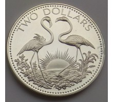 Багамы 2 доллара 1974 серебро