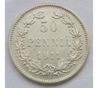 Русская Финляндия 50 пенни 1911 серебро