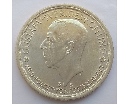 Швеция 2 кроны 1950 серебро