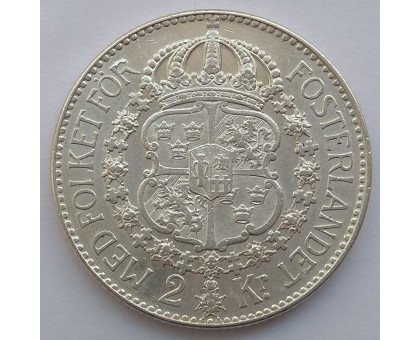 Швеция 2 кроны 1934 серебро