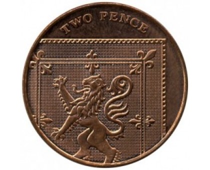 Великобритания 2 пенса 2008-2015