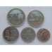 Эквадор 1988-1991. Набор 5 монет