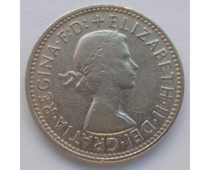 Австралия 1 шиллинг 1958 серебро