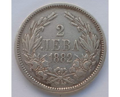 Болгария 2 лева 1882 серебро