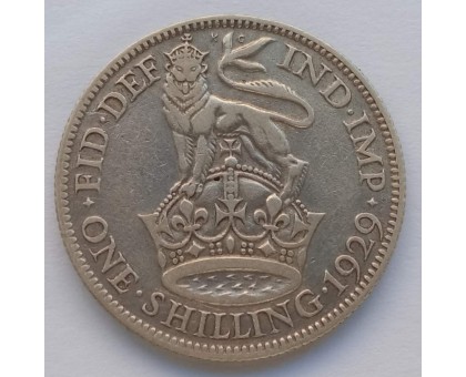 Великобритания 1 шиллинг 1929 серебро
