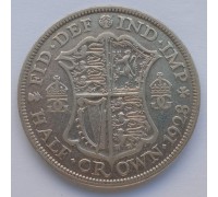 Великобритания 1/2 кроны 1928 серебро