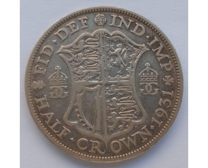 Великобритания 1/2 кроны 1931 серебро