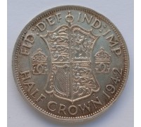 Великобритания 1/2 кроны 1942 серебро
