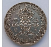 Великобритания 1 флорин (2 шиллинга) 1939 серебро