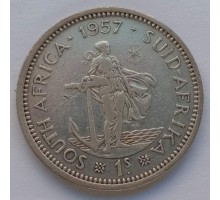 Южная Африка (ЮАР) 1 шиллинг 1957 серебро