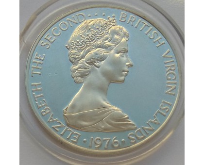 Британские Виргинские острова 1 доллар 1976 серебро