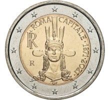 Италия 2 евро 2021. 150 летие Рима как столицы Италии