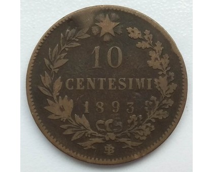 Италия 10 чентезимо 1893