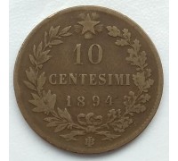 Италия 10 чентезимо 1894