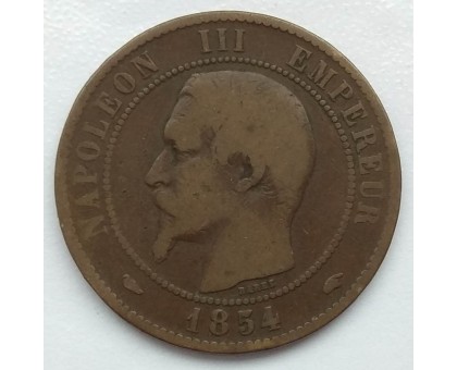 Франция 10 сантимов 1854