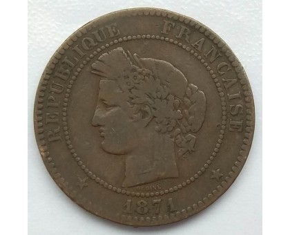 Франция 10 сантимов 1871
