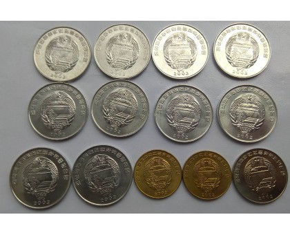 Северная Корея 2002. Набор 13 монет