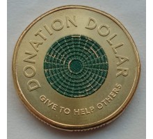 Австралия 1 доллар 2020. Доллар для пожертвований цветная