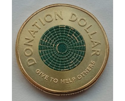 Австралия 1 доллар 2020. Доллар для пожертвований цветная