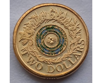 Австралия 2 доллара 2017. Мы не забудем (цветная)