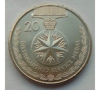 Австралия 20 центов 2017. Легенды АНЗАК - Медали почета. Крест за выдающуюся службу