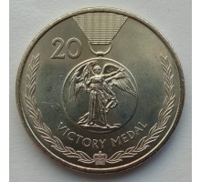 Австралия 20 центов 2017. Легенды АНЗАК - Медали почета. Медаль министерства обороны