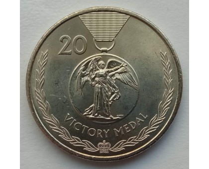 Австралия 20 центов 2017. Легенды АНЗАК - Медали почета. Медаль министерства обороны