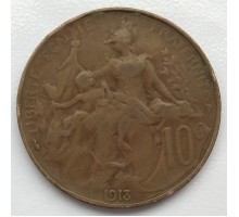 Франция 10 сантимов 1913