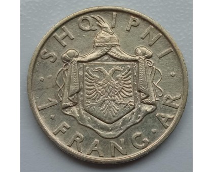 Албания 1 франг ар 1935 серебро 