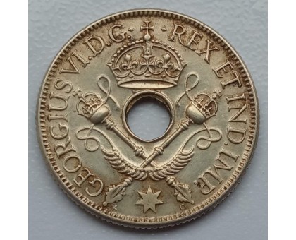 Новая Гвинея 1 шиллинг 1938 серебро