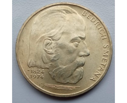 Чехословакия 100 крон 1974. 150 лет со дня рождения Бедржиха Сметаны серебро