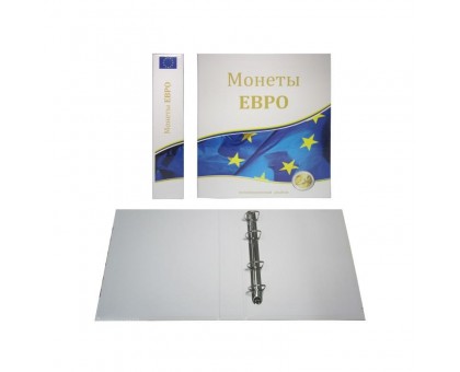 Альбом для монет вертикальный “Монеты Евро” Формат Optima